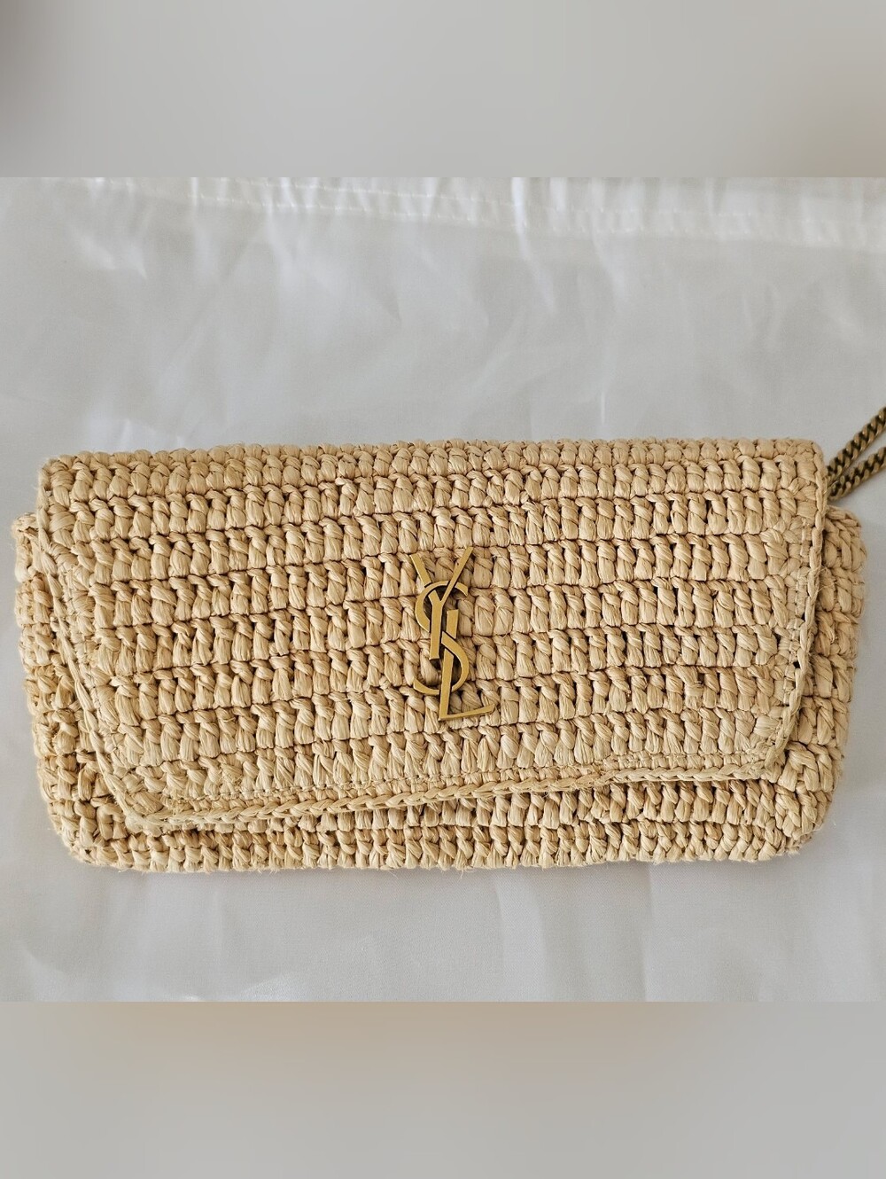 Small YSL Raffia Clutch - Picture 1 of 16